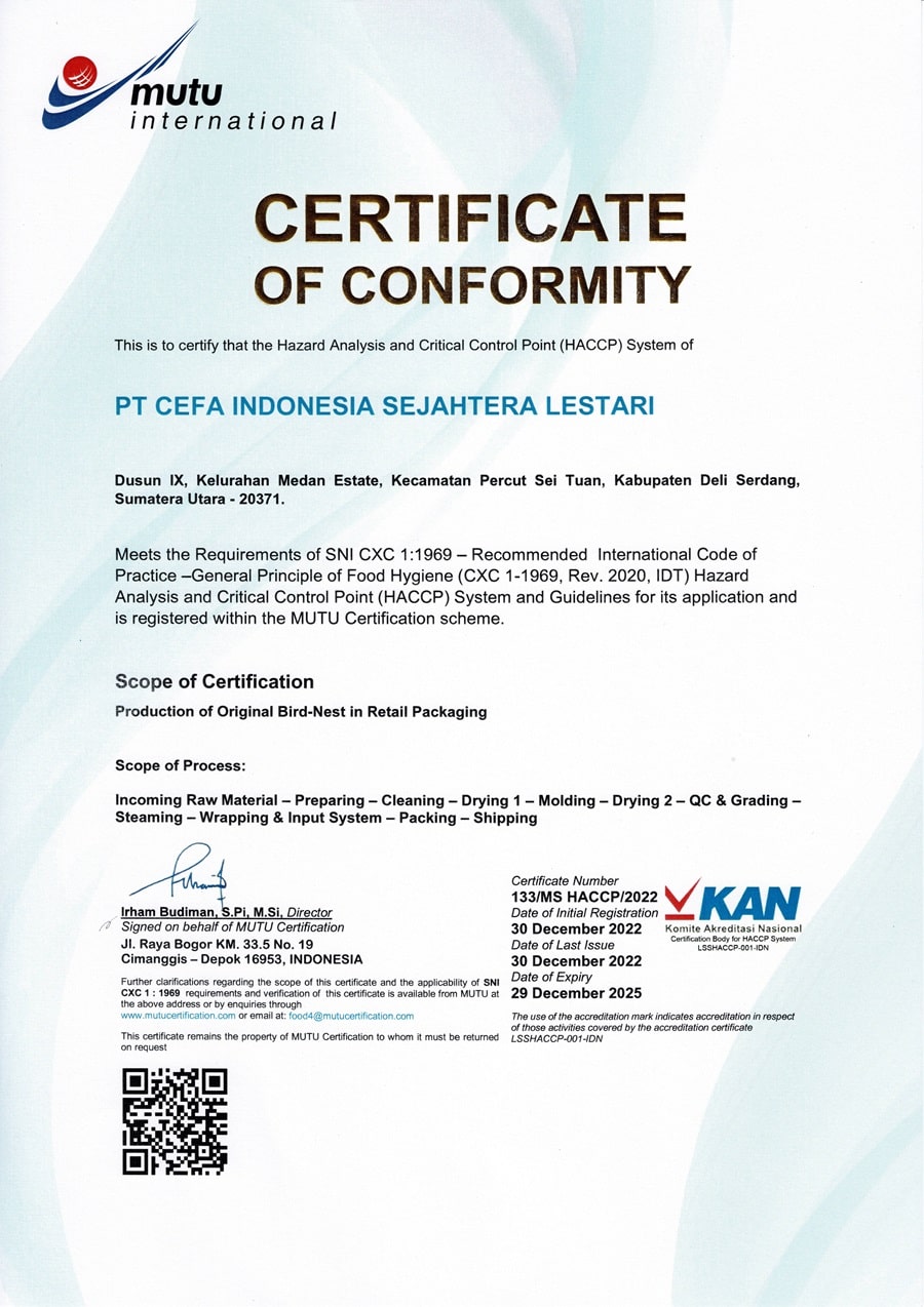 HACCP Certificate